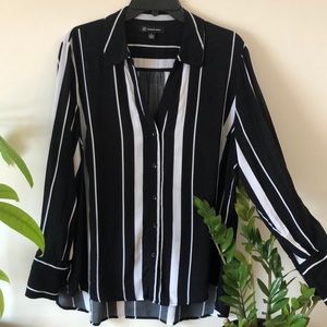 I.N.C black and white button up
